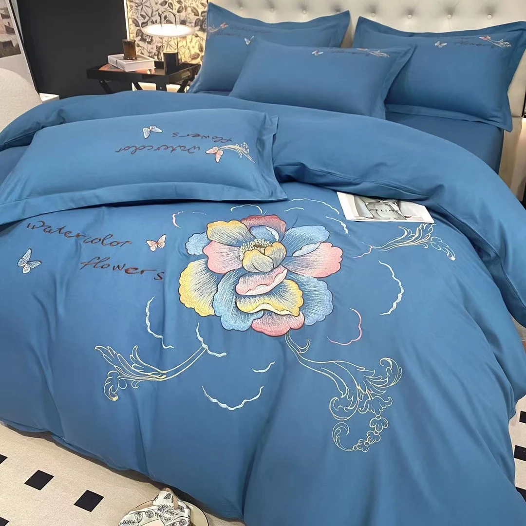 高端花漾刺绣四件套【bb】
