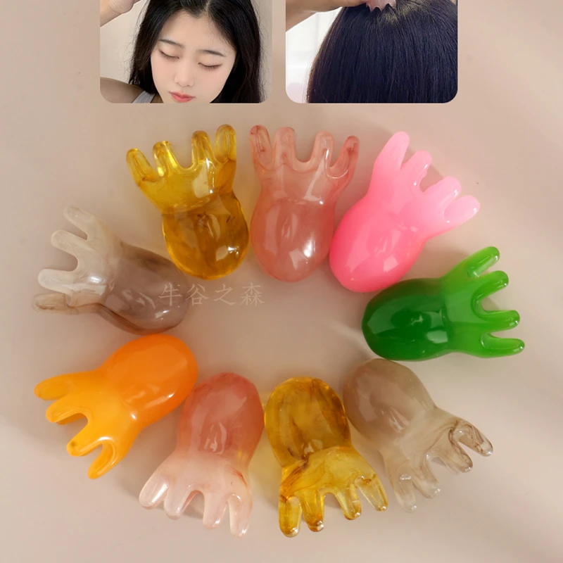 八爪鱼按摩梳子头部按摩顺发梳宽齿梳章鱼梳洗头刷家用按摩头梳
