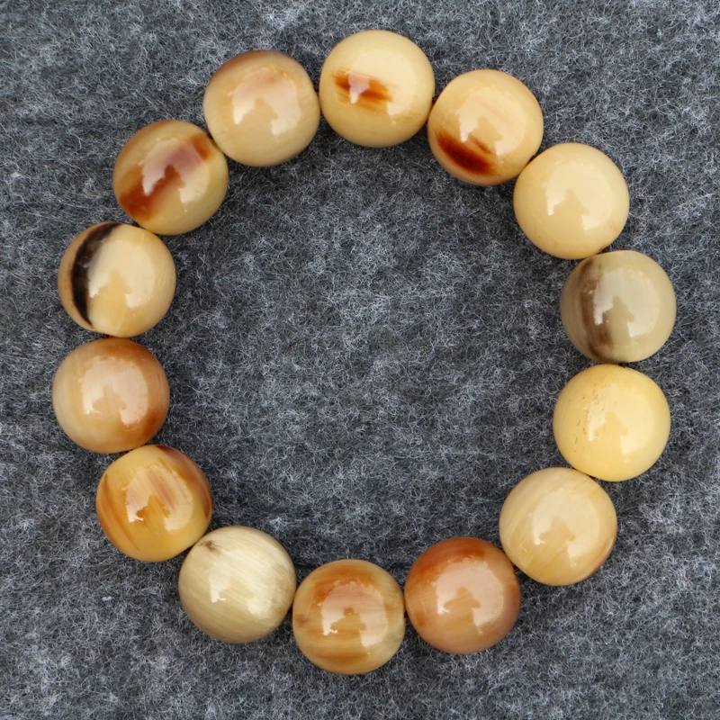非金属手链 天然牛角手串手链男女通用手串文玩饰品16mm 14颗珠子