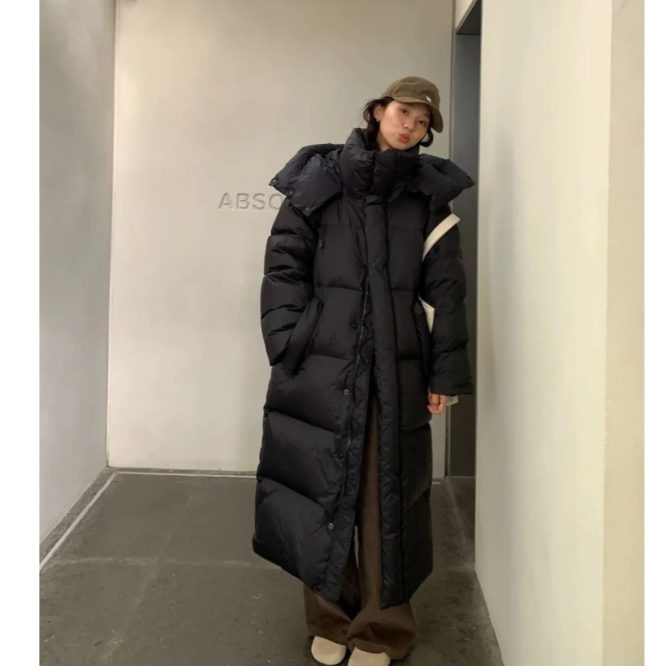 柒鼠/SevenRoo 长款韩版宽松秋冬外套冬季保暖休闲潮流棉服*907