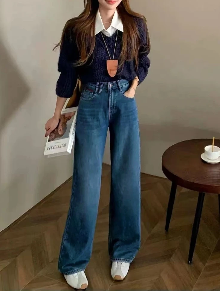 8123-窄版直筒裤 垂感软牛仔 长腿必买牛仔裤