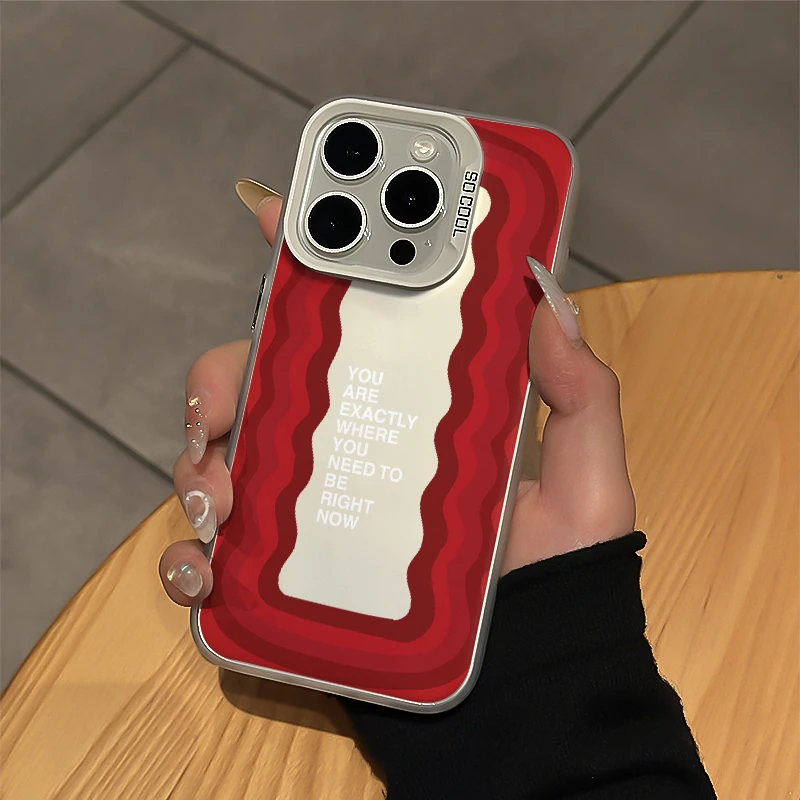 红色波浪适用于iphone15promax13苹果14手机壳vivo华为p70oppo