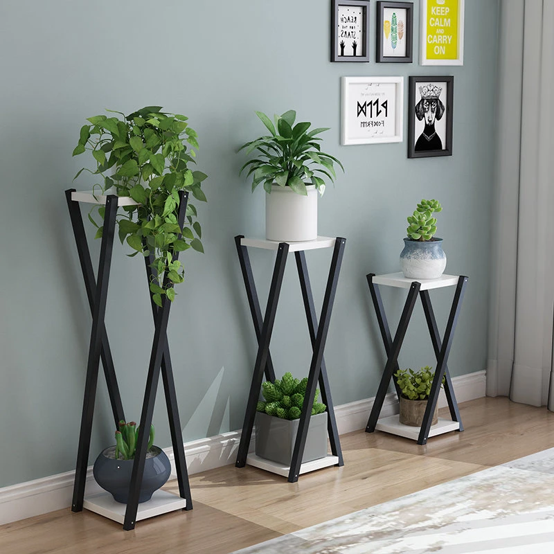 花架置物花架子室内阳台落地客厅铁艺花盆多肉绿萝多层单层花盆架
