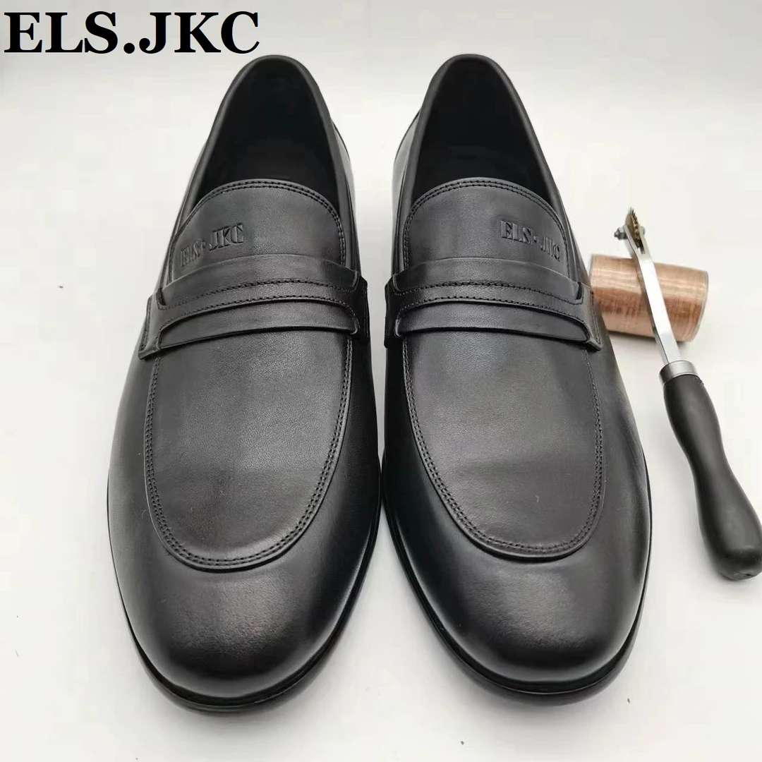 ELS·JKC品牌男士俄款绅士商务捷克头层加厚牛皮皮鞋