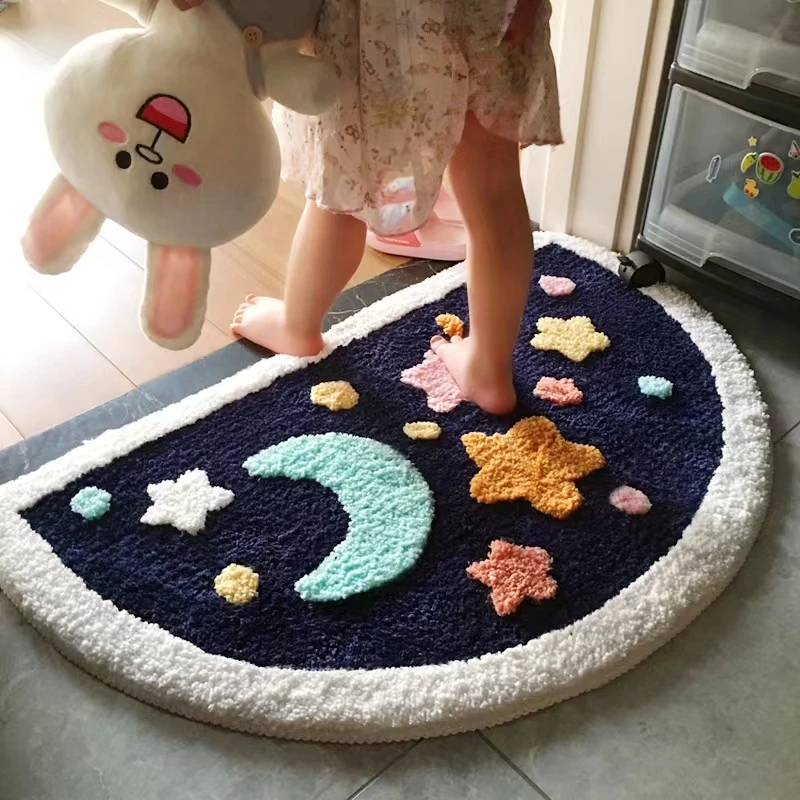星星地垫浴室吸水垫家用卫生间脚垫吸水防滑垫入户地垫门垫美式