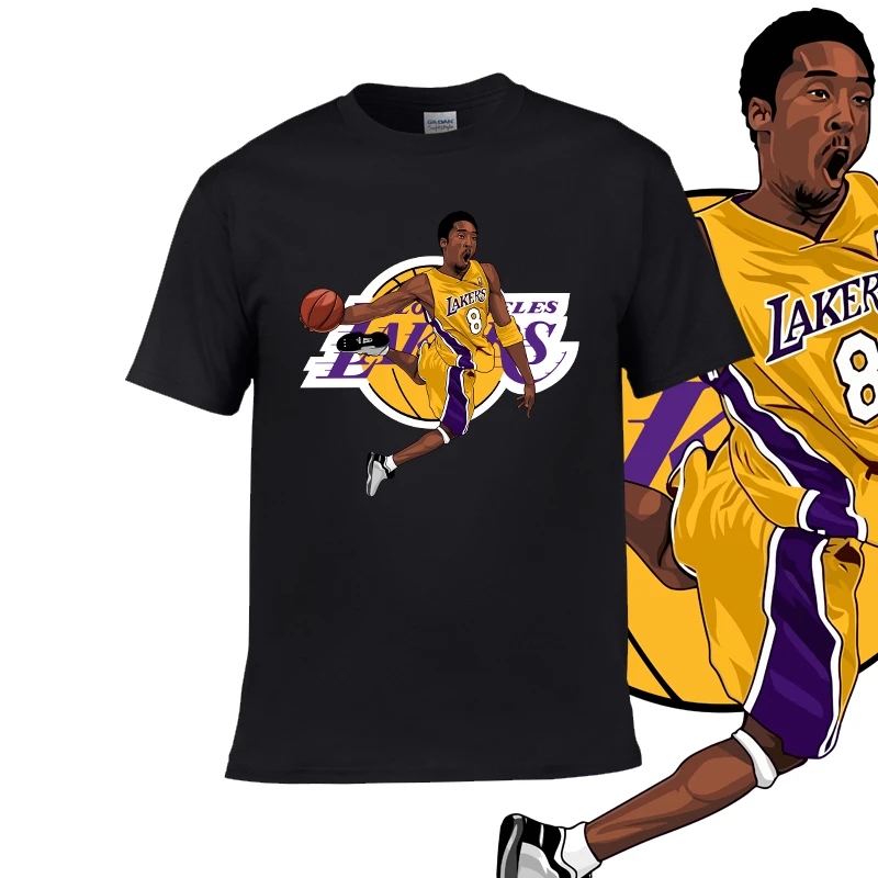 科比KOBE湖人队男夏季纪念短袖训练服运动休闲t恤