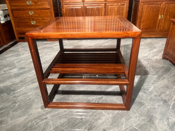 刺猬紫檀新中式四方桌沙发角几边几客厅摆件几实木角几阳台几