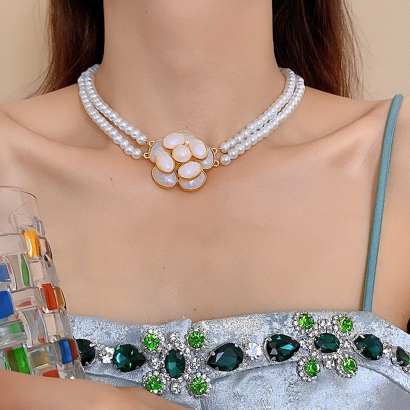 铜合金仿珍珠项链 小香风精致优雅气质时尚设计款-589