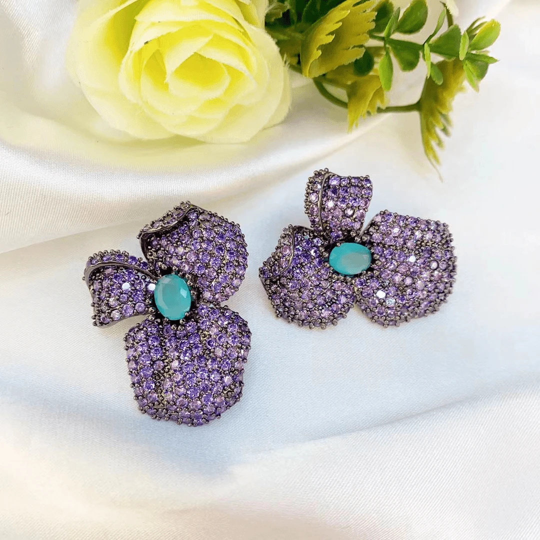 铜合金耳饰 【名媛独宠】高奢气质重工奢华精致时尚设计款-567