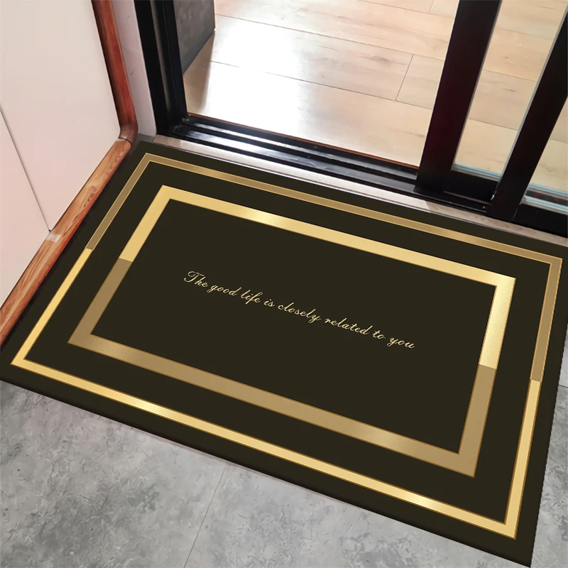大理石轻奢家用硅藻泥吸水地垫进门防滑脚垫沥水垫玄关入户门地毯