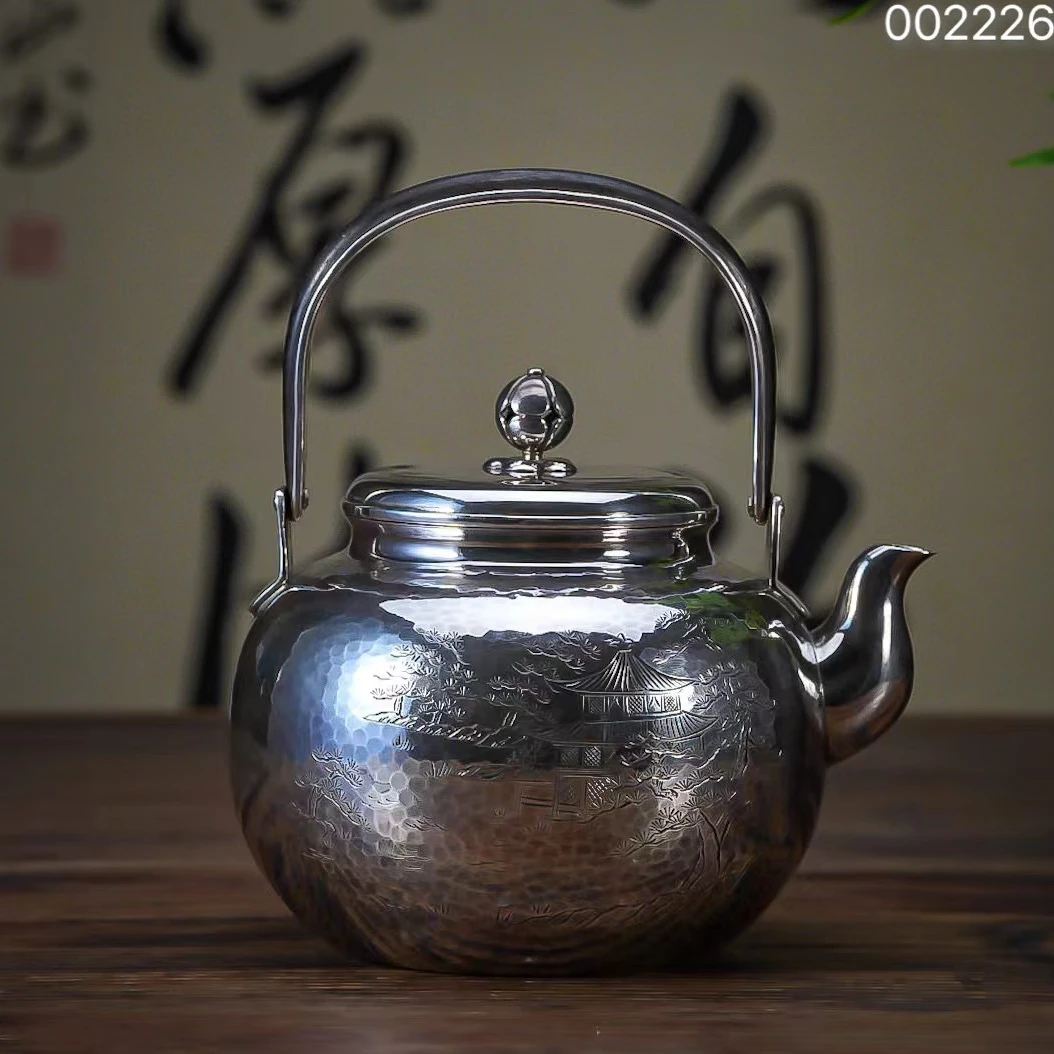 【慕雨工坊】日式银壶手工茶壶提梁壶煮水纯手工家用复古全手工