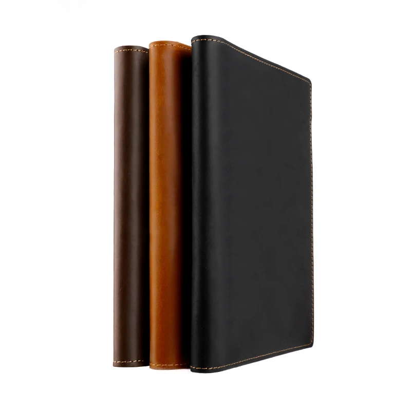 疯马皮B5笔记本皮套佩带笔位ipadpro10.5/11商务办公记事本皮套