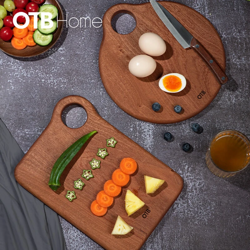OTB乌檀木砧板厨房家用切水果面板切菜菜板实木原木熟食案板男