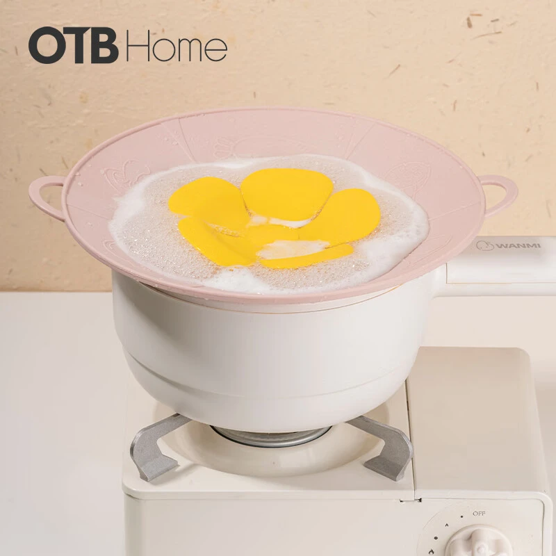 OTB防溢锅盖食品级硅胶盖耐高温可拆卸煲汤防溅防漏家用厨房通用
