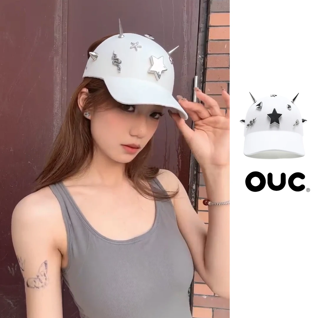OUC洞洞帽帽子女士2024新款棒球帽休闲潮流马尾帽沙滩时尚遮阳帽