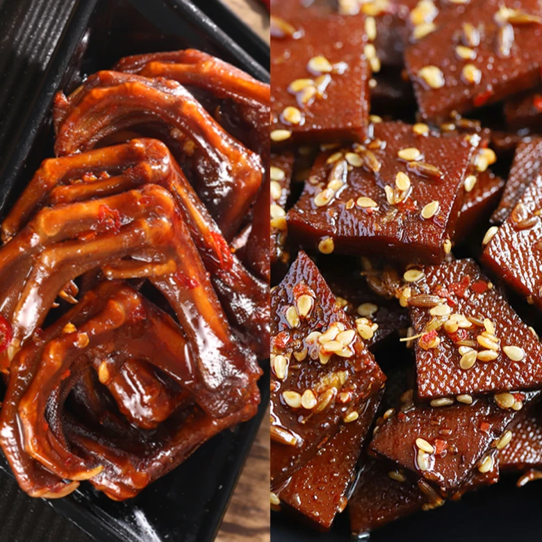 好棒美小鸭爪酱香干组合 解馋食品湖南网红休闲零食 到手2样