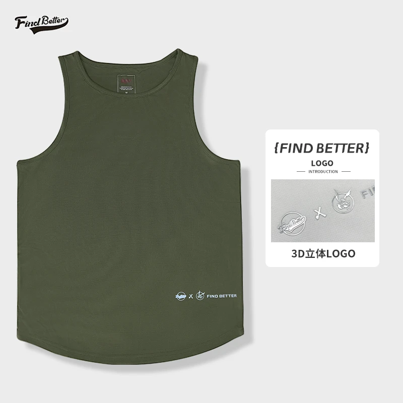 FIND BETTER夏季新款基础宽松速干透气篮球健身训练运动 窄肩背心