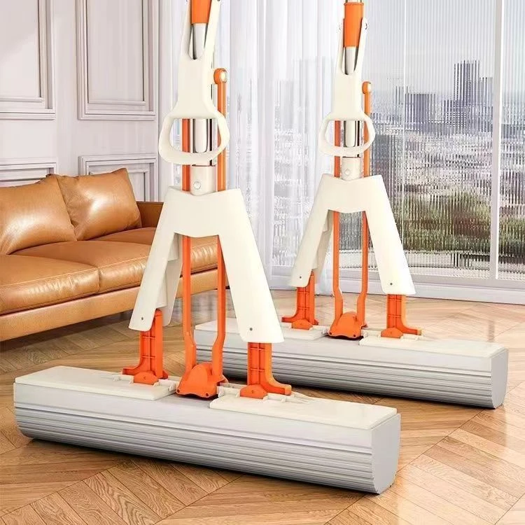 【福利】不锈钢海绵拖不锈钢杆免手洗自动拉伸柠水拖地干净