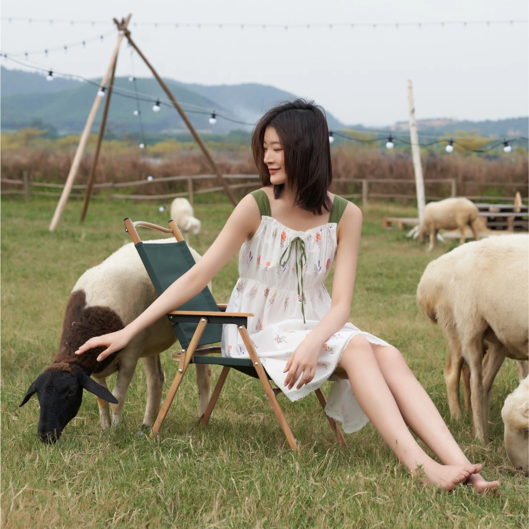 薄款印花女士睡裙休闲小清新宽松家居服23089