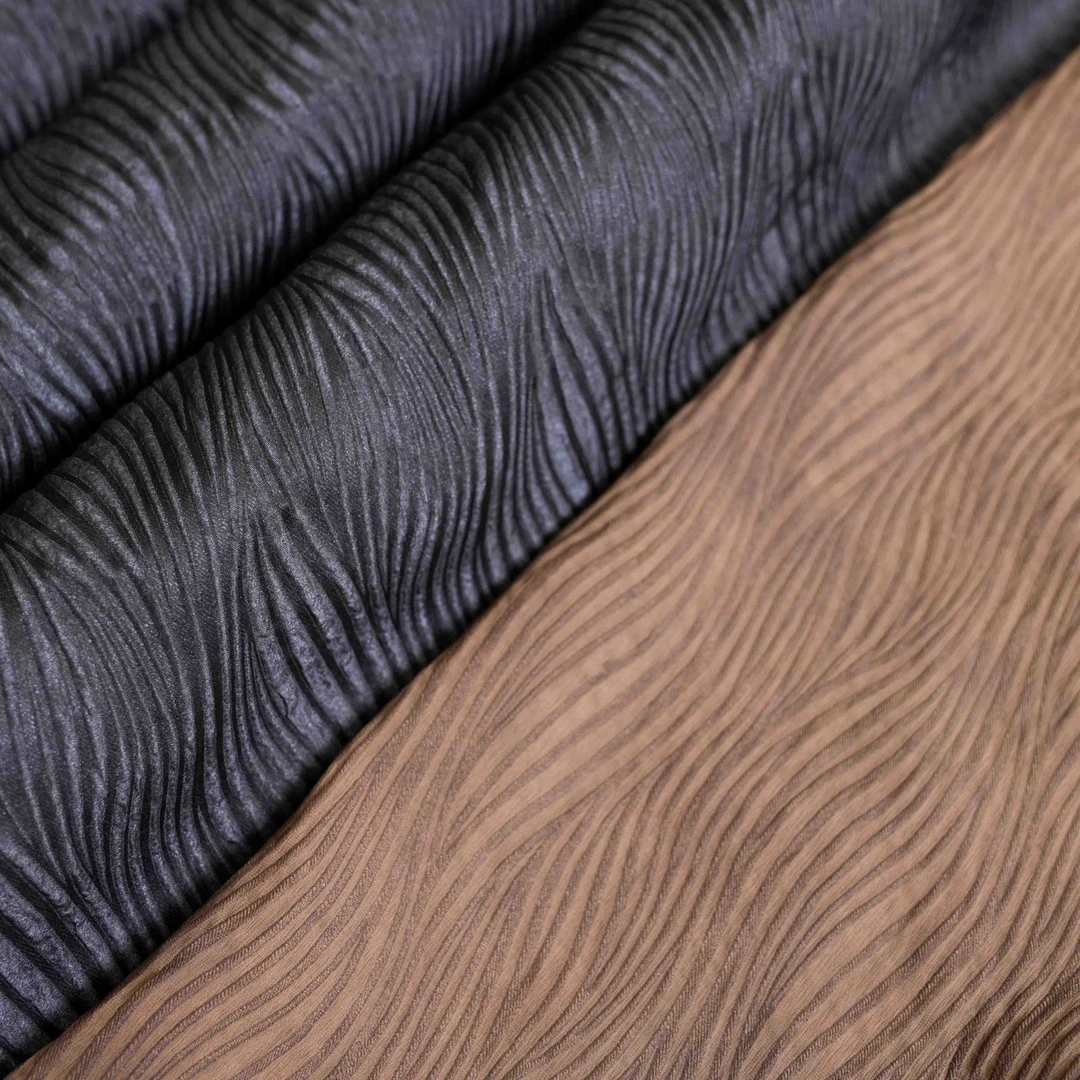 【古法匠心】 水波纹冠乐绉香云纱 幅宽112【1份0.5米】