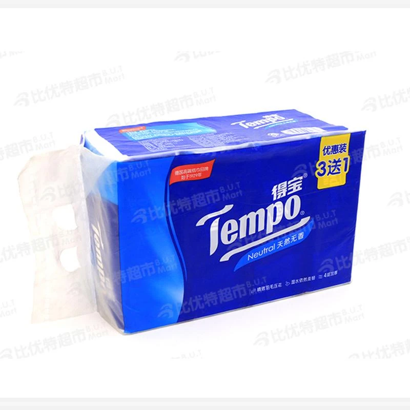 得宝抽取式面巾纸90抽×（3+1包）