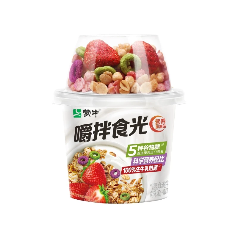 蒙牛嚼拌食光草莓风味酸奶180g