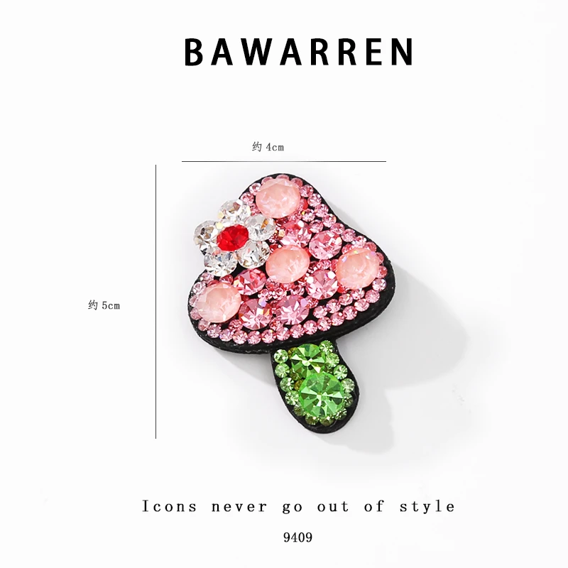 Bawarren9409-蘑菇刘海侧边夹发夹饰品发卡发饰韩版顶夹刘海夹