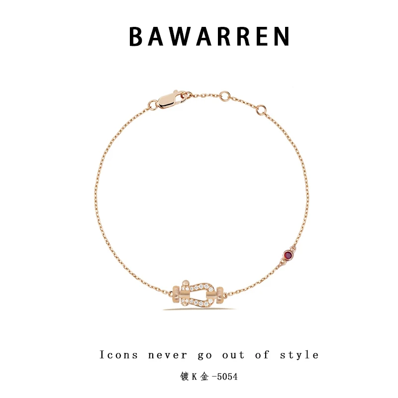 合金手链  【V金版本 】精工CNC 5054-马蹄轻奢时尚百搭简