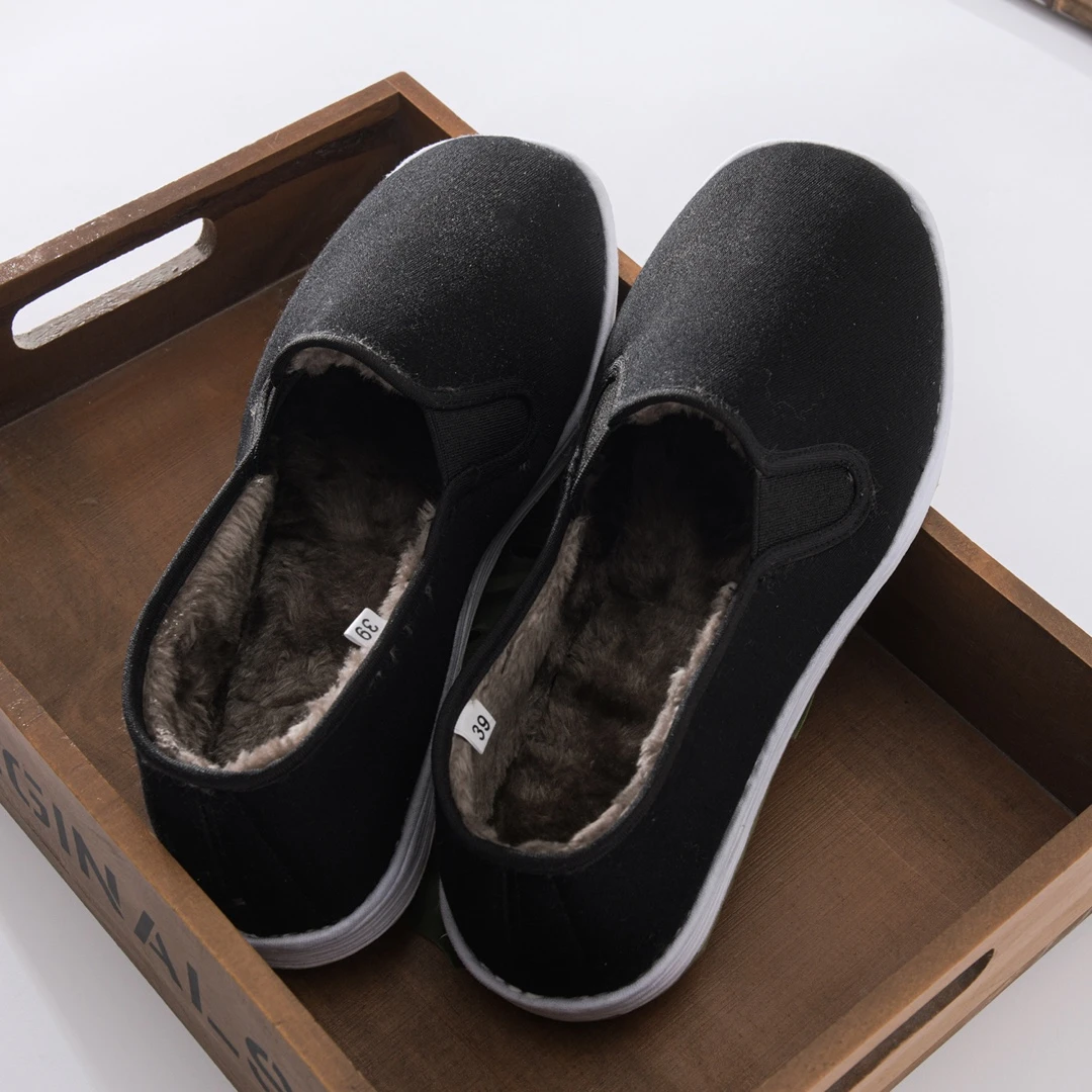 JMX01手工制作 ！老北京千层底布鞋防滑加绒男式冬季保暖休闲鞋