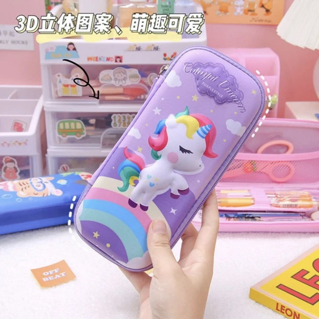 3D文具盒小学生笔袋儿童大容量笔袋幼儿园男生女孩笔盒卡通防水