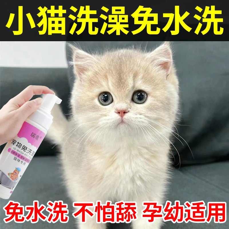 猫咪毛发去污清洁免洗干洗泡沫除臭留香止痒宠物免水洗清洁用品