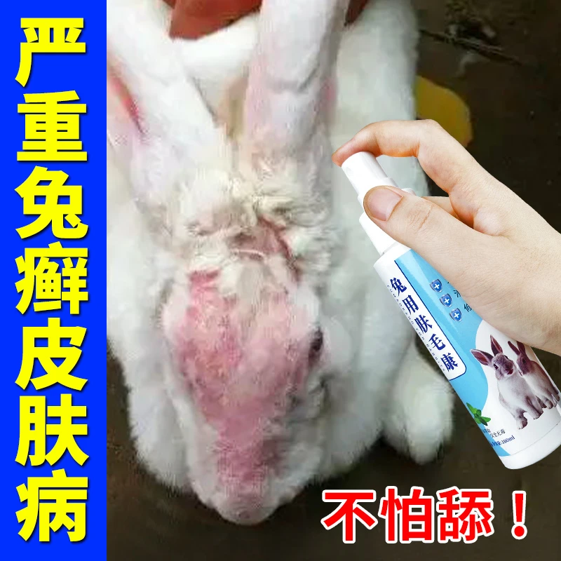 兔子皮肤病喷剂真菌感染兔癣兔藓专用喷雾防掉毛皮炎螨虫外用