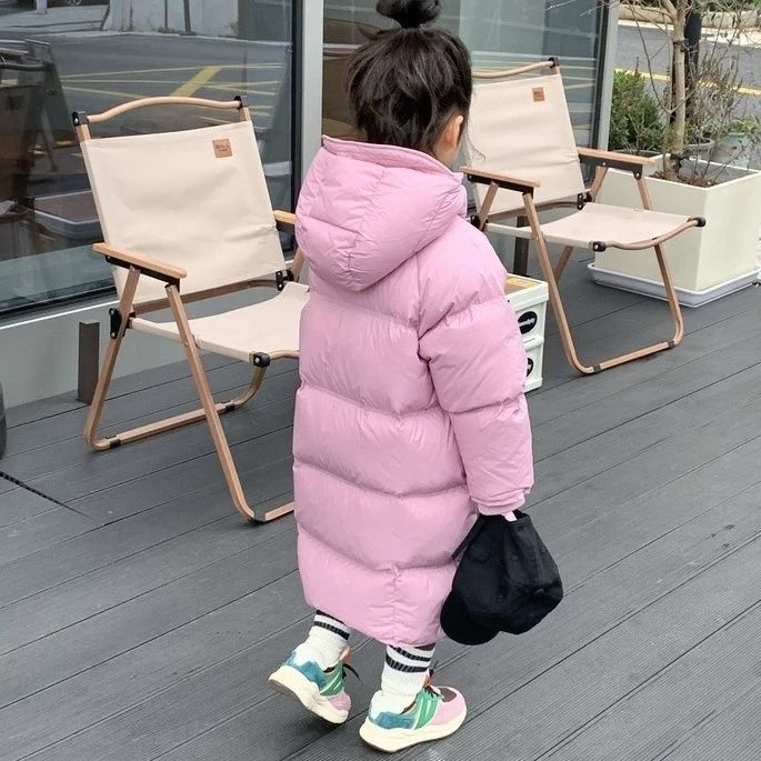 女童冬装棉衣长款外套儿童2023新款加厚棉服中大童洋气棉袄女孩i