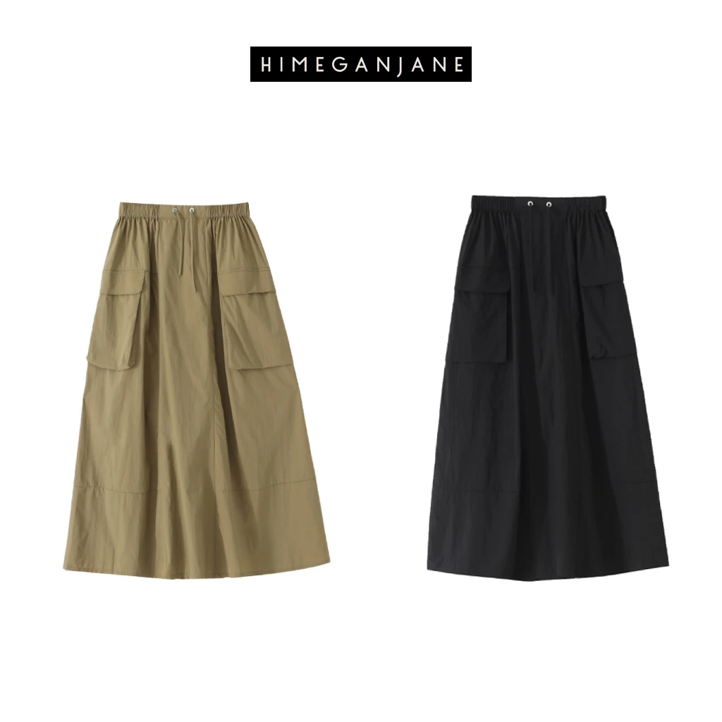 HIMEGANJANE 速干工装半身裙女夏季薄款中长款裙 11115