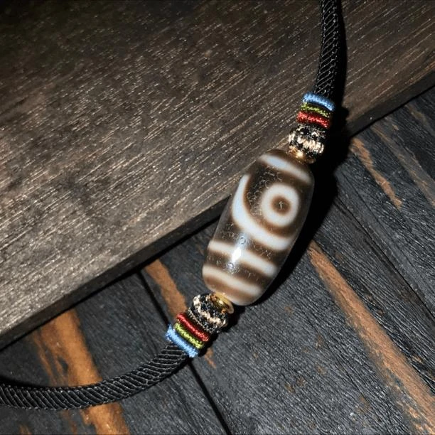 *渗透工艺【两眼天珠】玛瑙白芯工艺男女款锁骨链项链