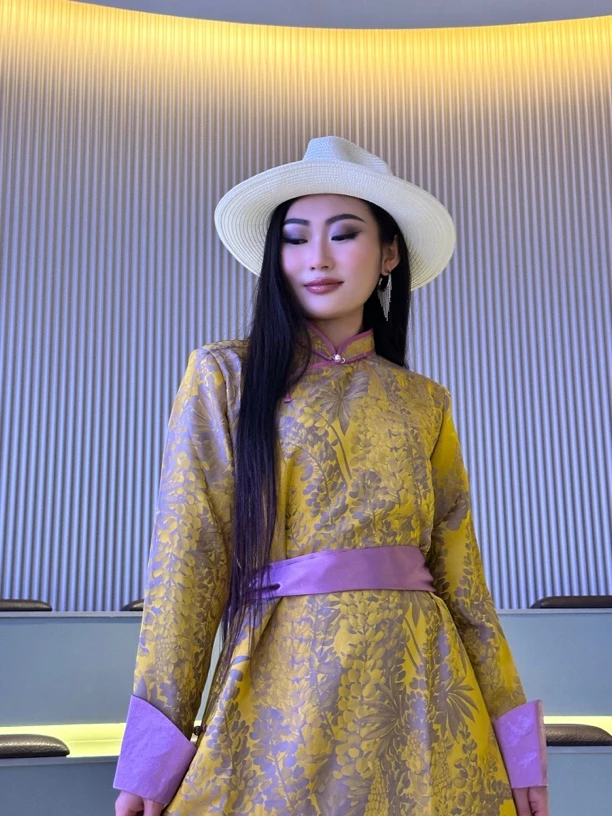 Adiya brand 花纹彩色重工百搭显瘦气质连衣裙袍子5888