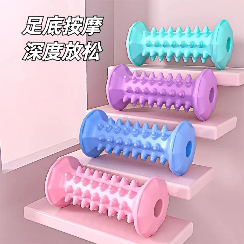 筋膜球足底按摩器脚底按摩滚轮狼牙棒按摩滚轴脚底足弓穴位按摩器