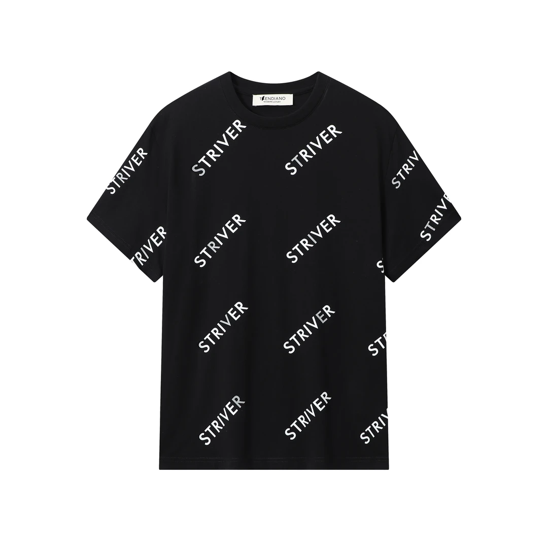 202517P男款字母印花pima棉T