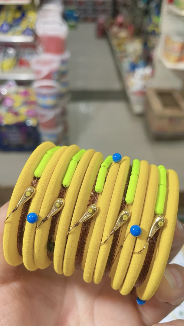 鲫鱼专用  狼牙铜头朝天七星漂线组 钩尖锋利（6副，送主线盒）