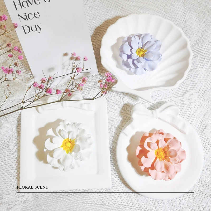 高档托盘创意简约哑光摄影道具首饰托盘轻奢道具收纳盘贝壳摆件