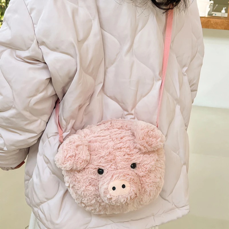 甜妹巴纳布斯小猪包可爱卡通丑萌毛绒玩偶包包娃娃背包女士斜挎包