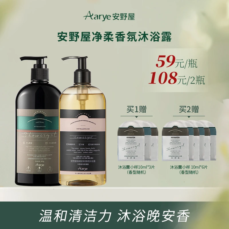 【多多在美国专属】安野屋氨基酸系列和果酸系列沐浴露300ml/瓶