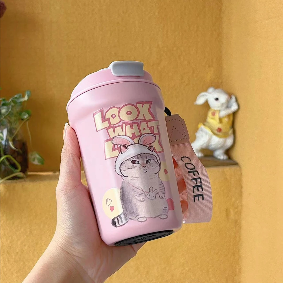 保温杯316不锈钢陶瓷内胆水杯子咖啡杯茶杯儿童水杯女士杯ins套餐