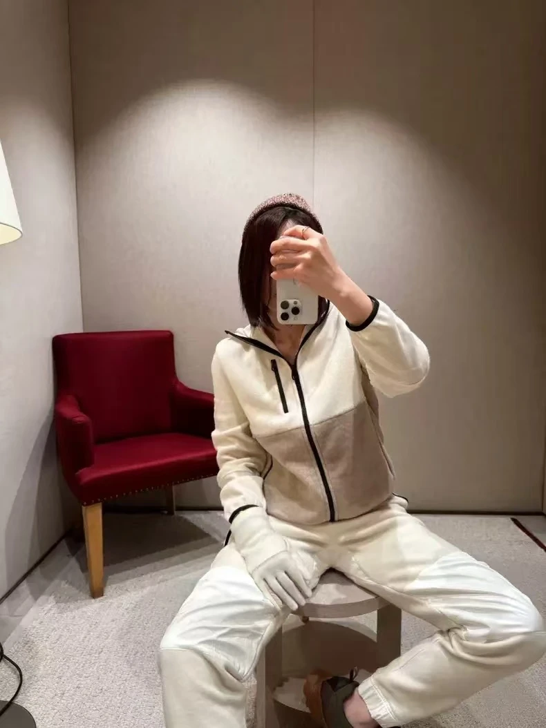 H003-冠*希同款lp拼接连帽宽松拉链长袖外套男女同款情侣款