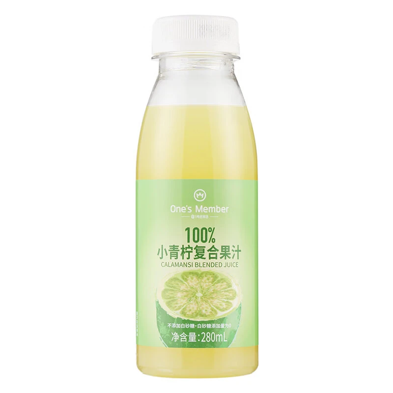 1号会员店小青柠混合果汁饮料 富含维生素C 280ml*9瓶新鲜营养