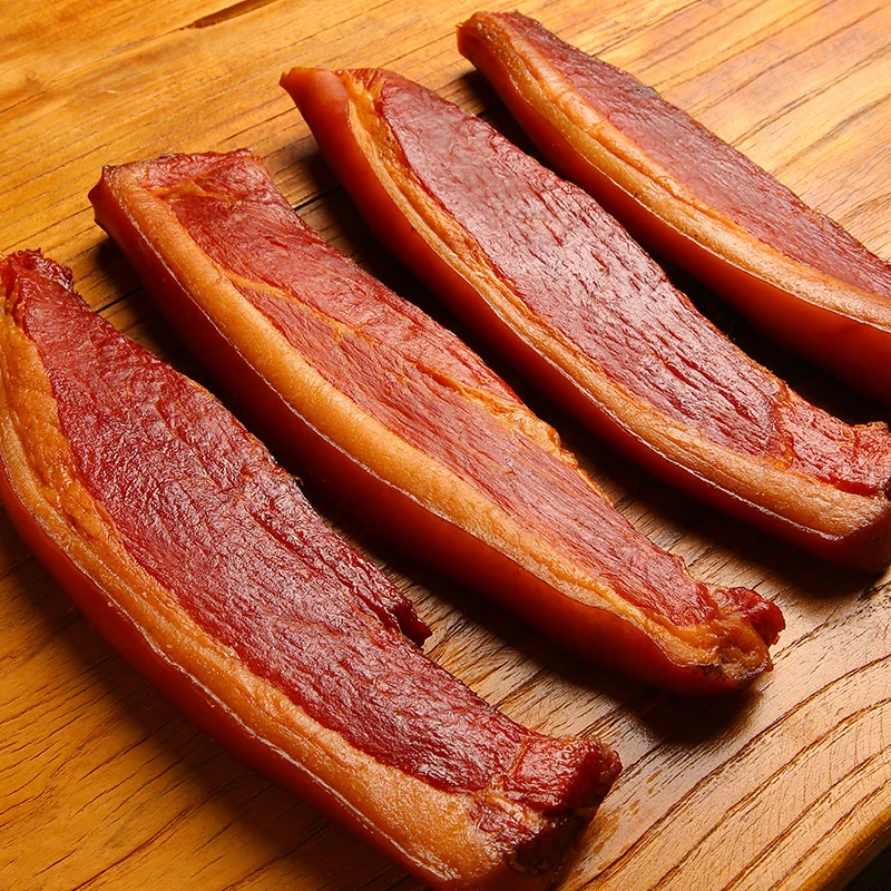 整条秘制四川农家传统柴火烟熏后腿老腊肉瘦肉多咸肉腌制真空包装