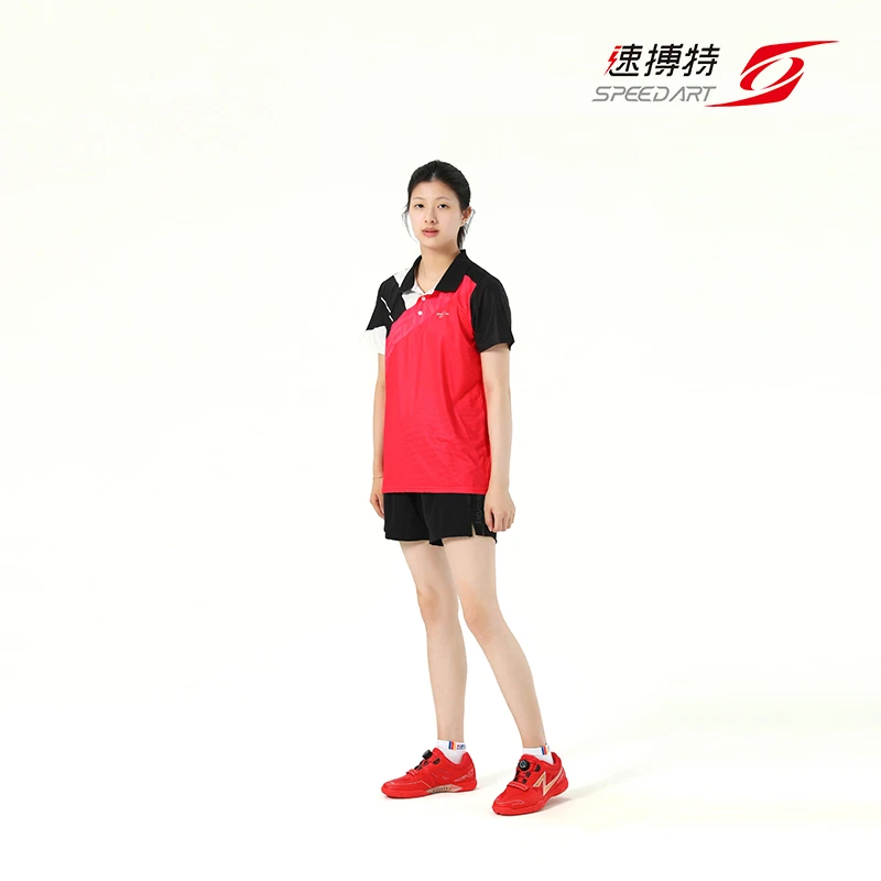 速搏特运动上衣速干训练服跑步Polo速干衣儿童情侣T恤训练服短袖