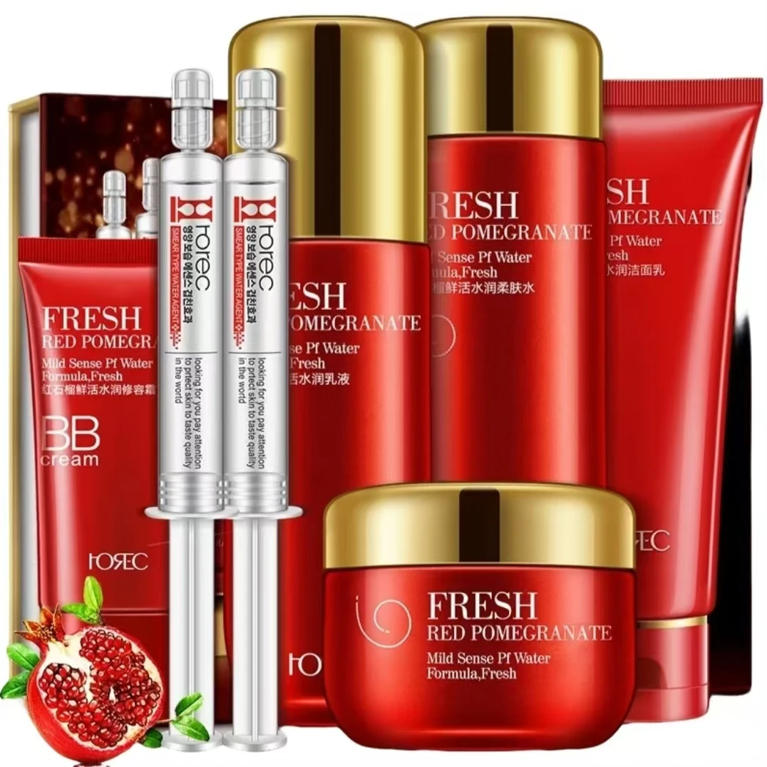 韩婵红石榴鲜活水润七件套