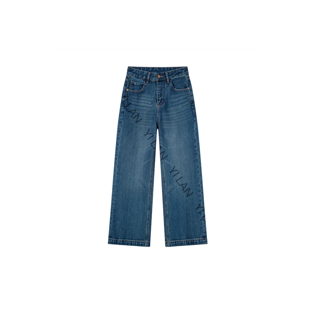 一线(kanglong)面料高奢洗水无弹欧版女阔腿裤显瘦美式复古