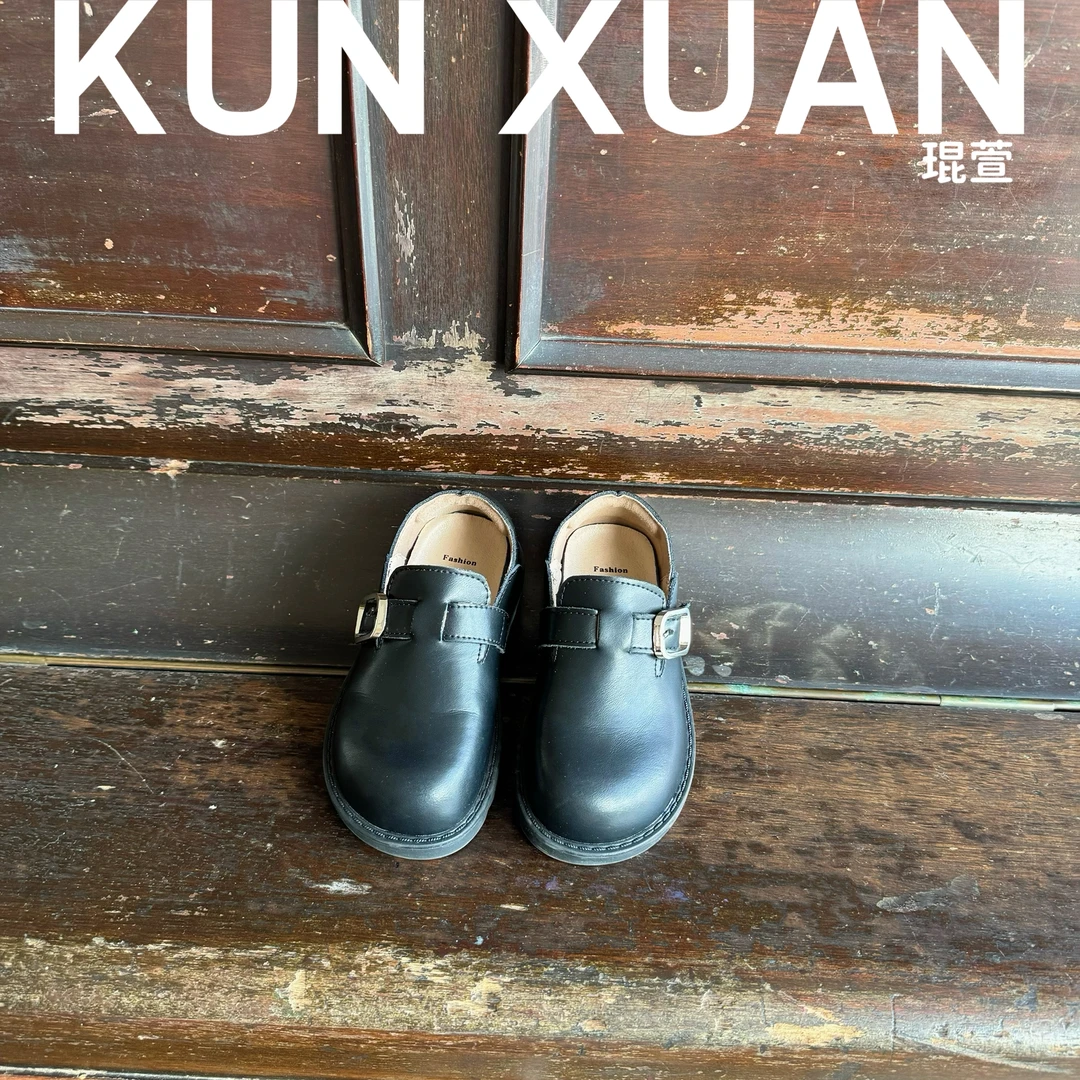 【琨萱】“足下生风”2025男童秋款英伦风舒适勃肯皮鞋 24DP012